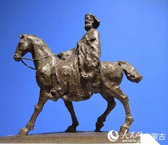 吳為山作品《馬可波羅》。人民網(wǎng)記者 富麗娟攝