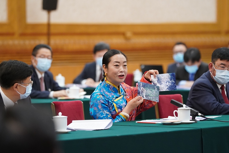 2021年3月7日，習(xí)近平總書記在參加十三屆全國人大四次會(huì)議青海代表團(tuán)審議時(shí)，全國人大代表孔慶菊在會(huì)上展示了兩張照片，上面分別是祁連山地區(qū)多年不見蹤跡的雪豹和荒漠貓。