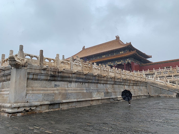 雨中故宮。人民網(wǎng)記者劉微 攝