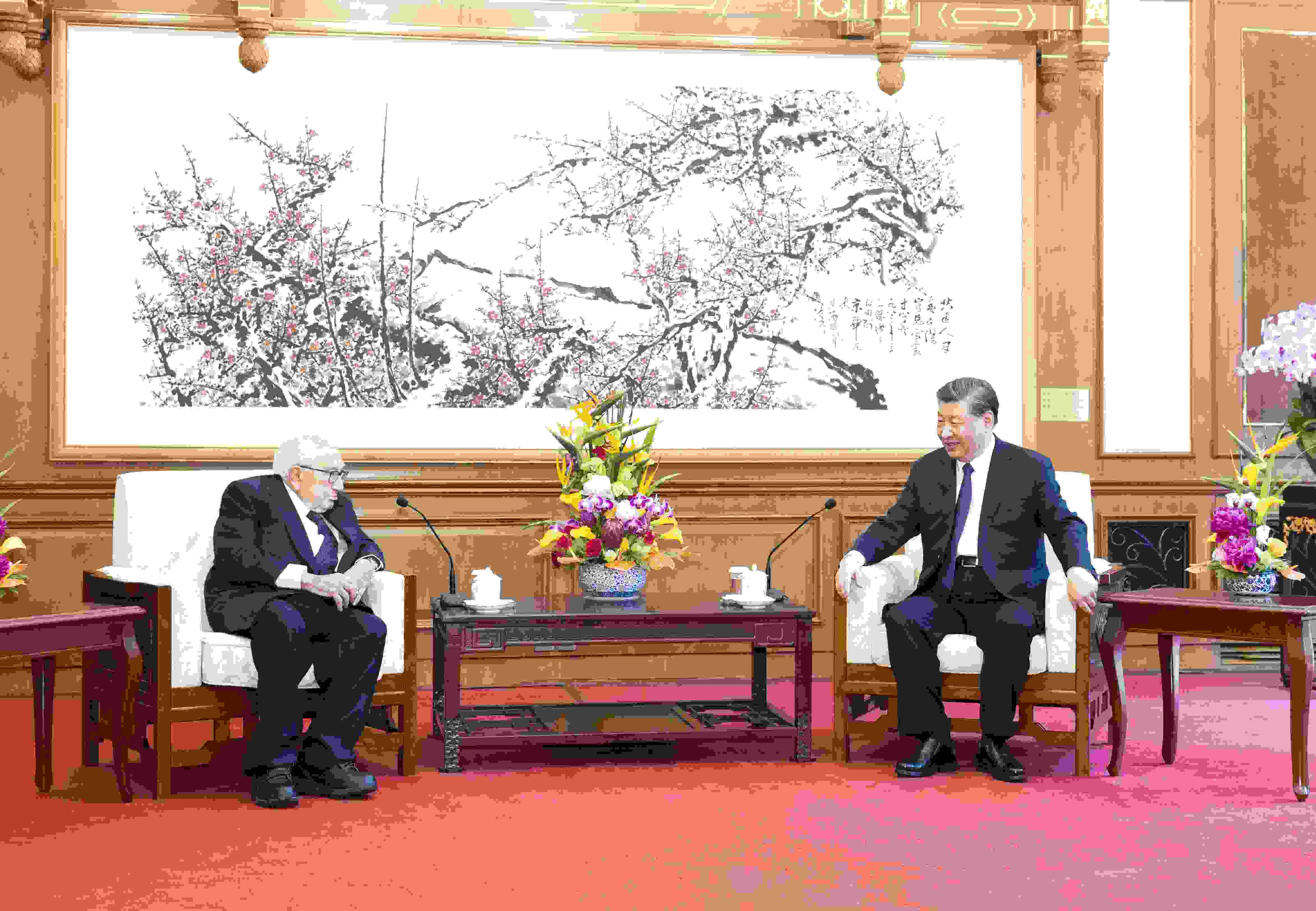 △2023年7月20日，國(guó)家主席習(xí)近平在北京釣魚(yú)臺(tái)國(guó)賓館會(huì)見(jiàn)美國(guó)前國(guó)務(wù)卿基辛格。