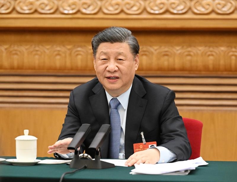 2023年3月5日，習(xí)近平總書記參加十四屆全國人大一次會議江蘇代表團(tuán)審議。