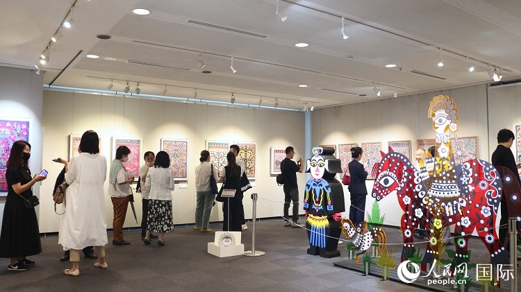 到場(chǎng)民眾觀看展覽。人民網(wǎng) 許可攝