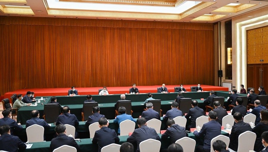  2023年6月8日上午，習近平在呼和浩特聽取內蒙古自治區(qū)黨委和政府工作匯報并發(fā)表重要講話。