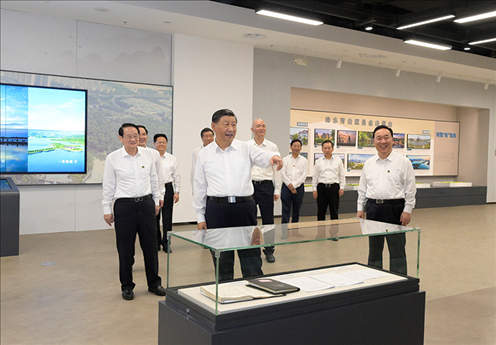 △9月20日，習(xí)近平總書記在浙江紹興市浙東運(yùn)河文化園考察。