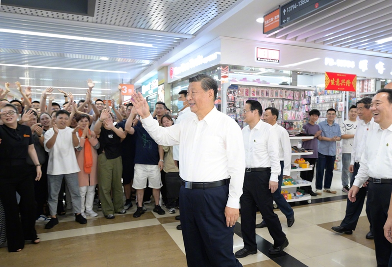 2023年9月20日，習(xí)近平總書記在浙江省金華市考察義烏國際商貿(mào)城。
