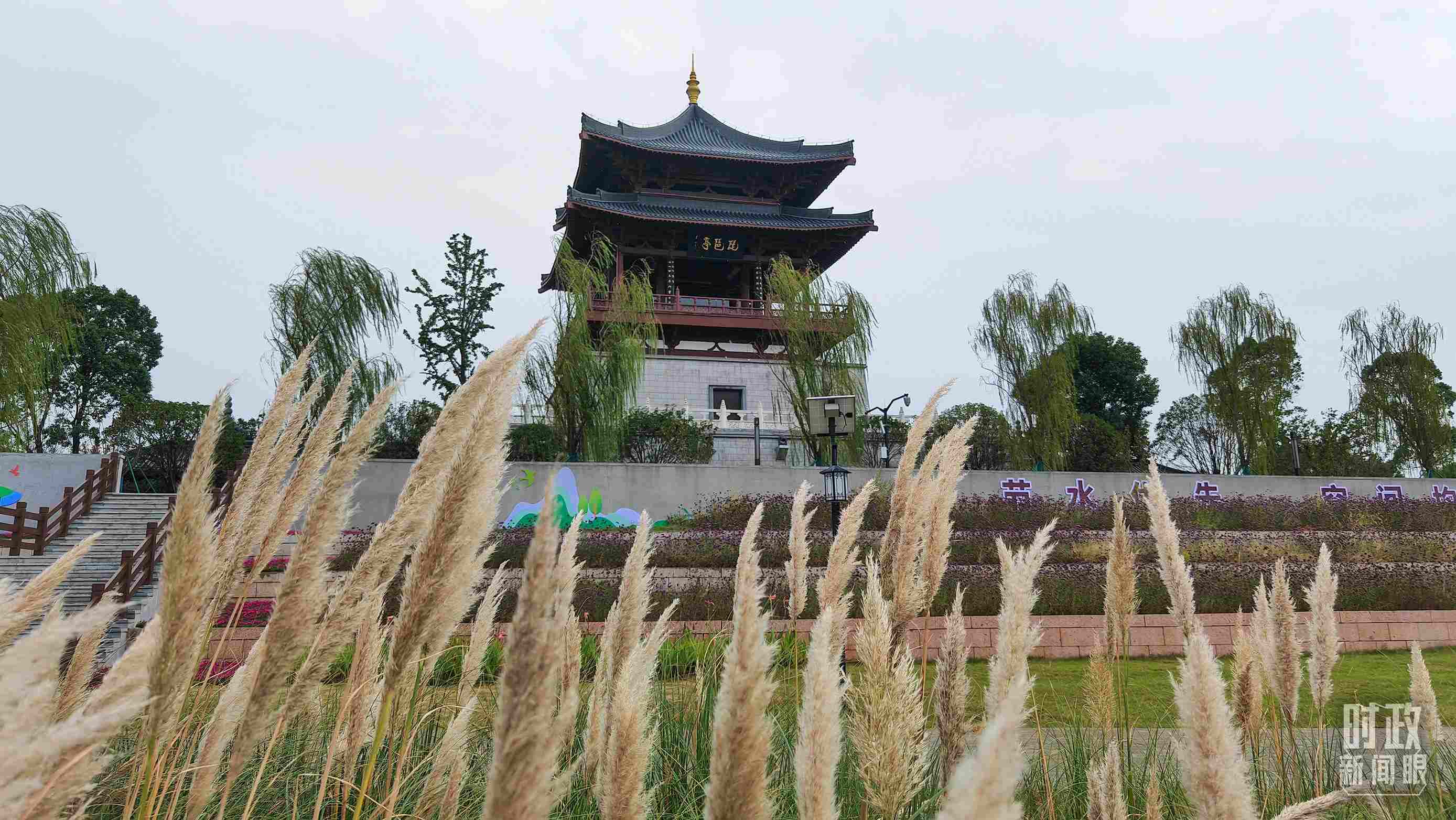 △長(zhǎng)江國(guó)家文化公園九江城區(qū)段。（總臺(tái)央視記者程鋮拍攝）