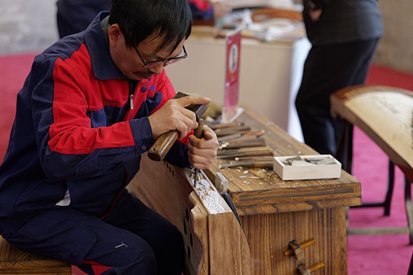 蘭考古箏制作展示。中央音樂(lè)學(xué)院供圖