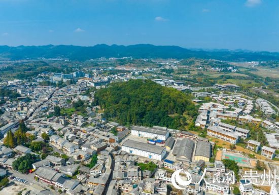 航拍舊州古鎮(zhèn)。人民網(wǎng) 陽(yáng)茜攝