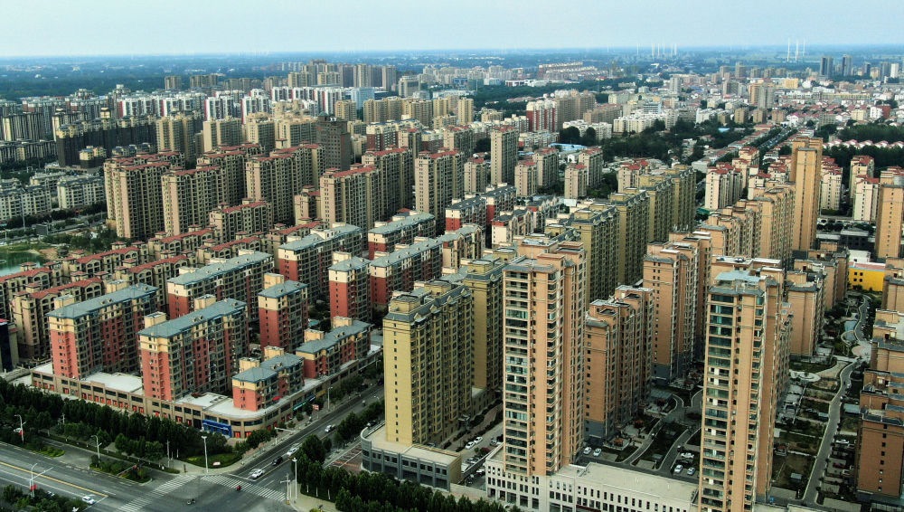 這是2021年6月23日拍攝的蘭考縣縣城（無人機照片）。新華社記者 李安 攝