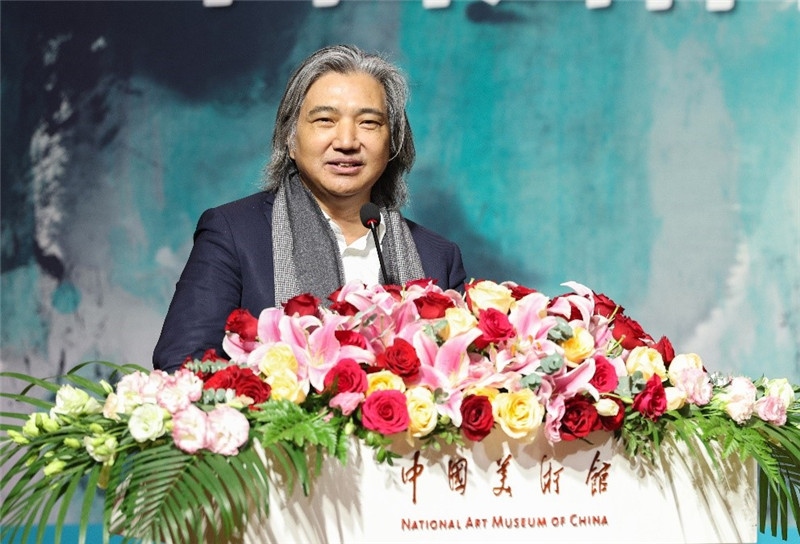 吳為山致辭。主辦方供圖