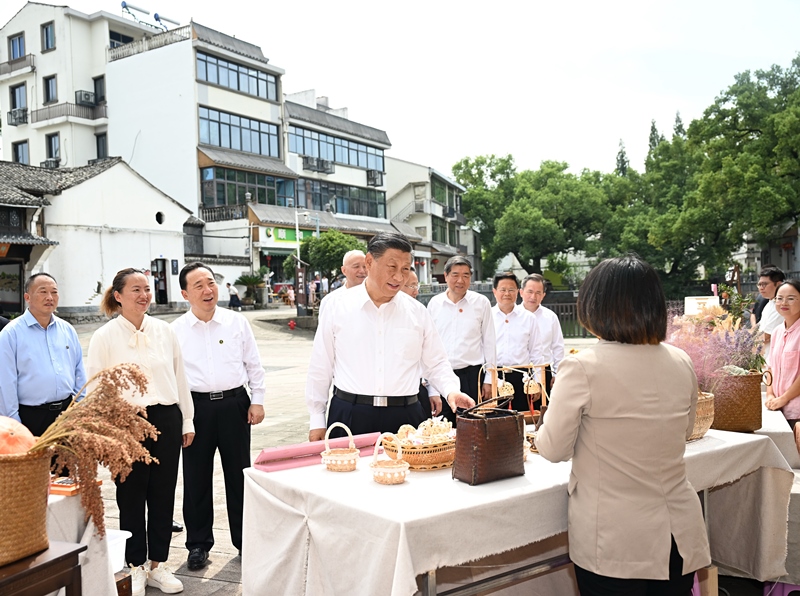 2023年9月20日，習(xí)近平在金華市義烏市后宅街道李祖村考察。