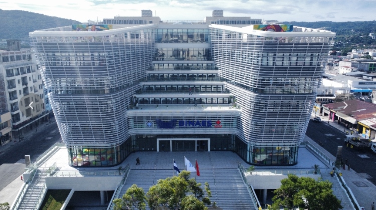 圖為中國援建薩爾瓦多國家圖書館實景。 圖片由中國援薩爾瓦多國家圖書館項目施工技術組提供