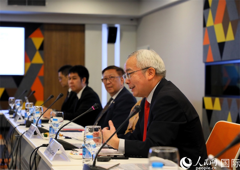 中國國際問題研究院副院長榮鷹致開幕辭。人民網(wǎng)記者 白元琪攝