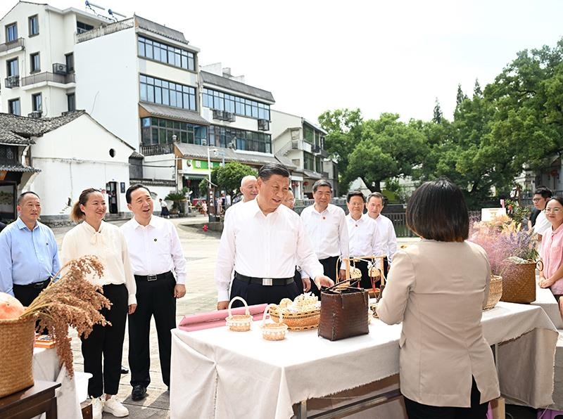 2023年9月20日，習(xí)近平總書記在浙江金華市義烏市后宅街道李祖村考察。