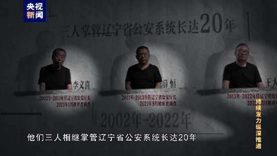 △李文喜、薛恒、王大偉在2021至2022年間先后落馬。