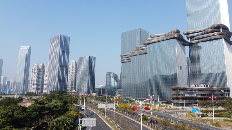 2024年1月1日，廣東珠海，橫琴粵澳深度合作區(qū)樓群。