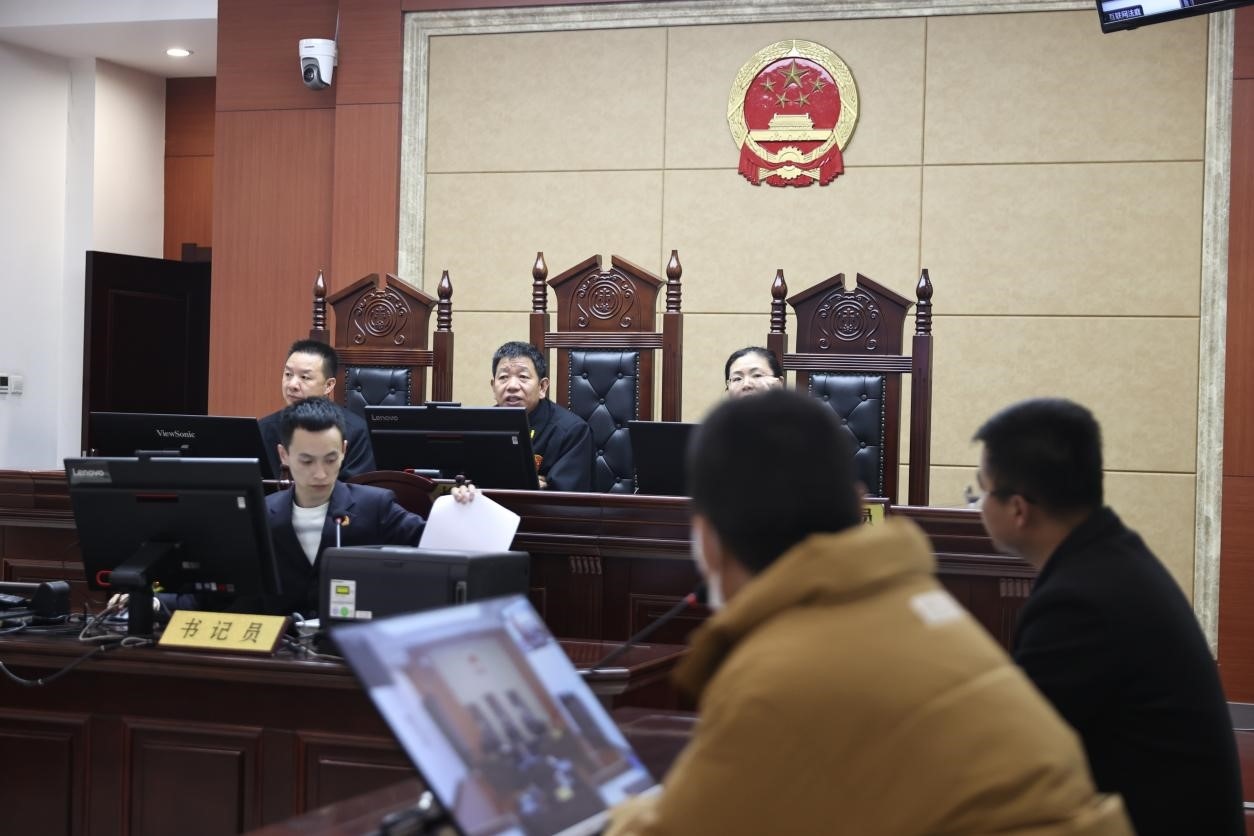 甘肅省高級人民法院審理現(xiàn)場。受訪者供圖