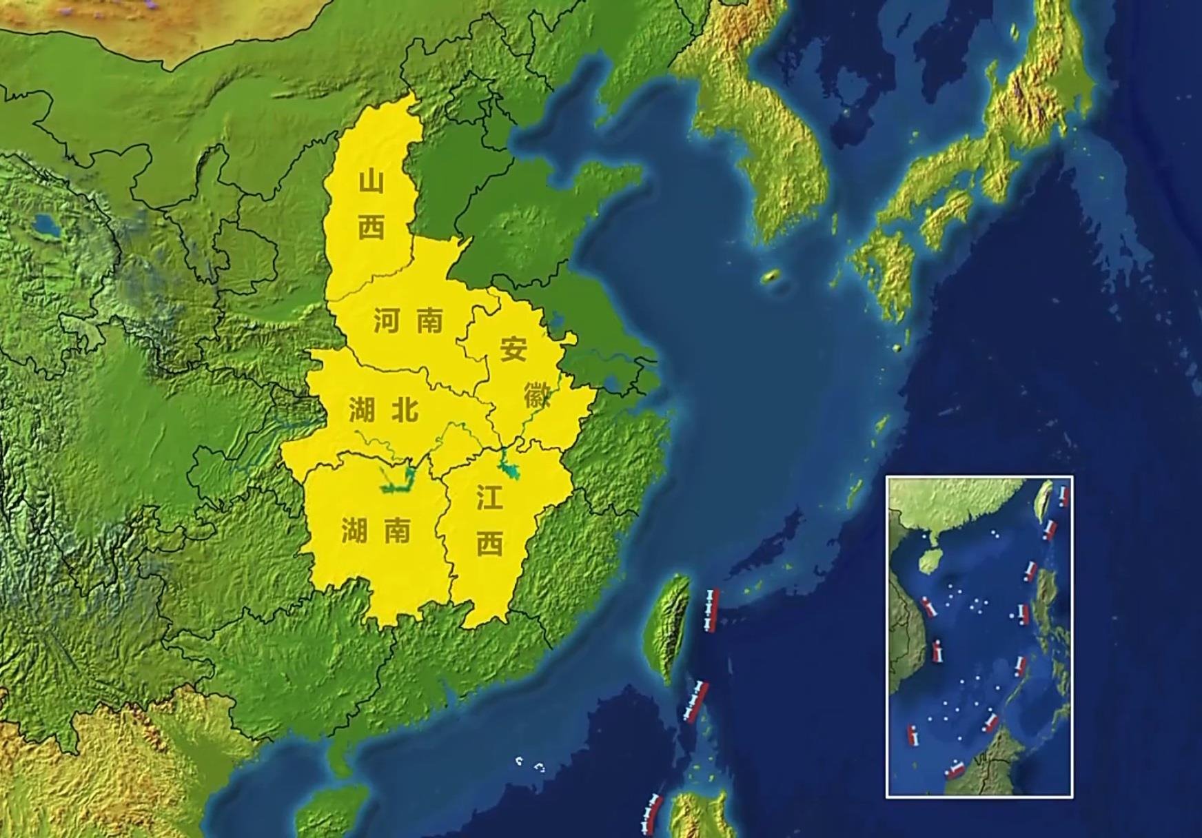 △中部地區(qū)包括晉皖贛豫鄂湘6省。