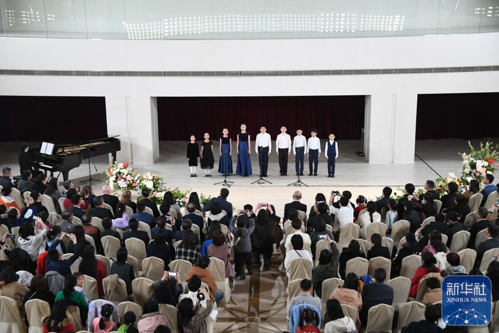 3月21日，金融街童聲合唱團在音樂會上演出。新華社記者 任超 攝