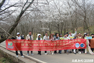 首個泰國入境旅游團打卡貴安櫻花園。