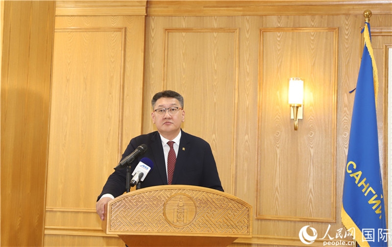 扎布赫楞部長致辭。人民網(wǎng)記者 霍文攝