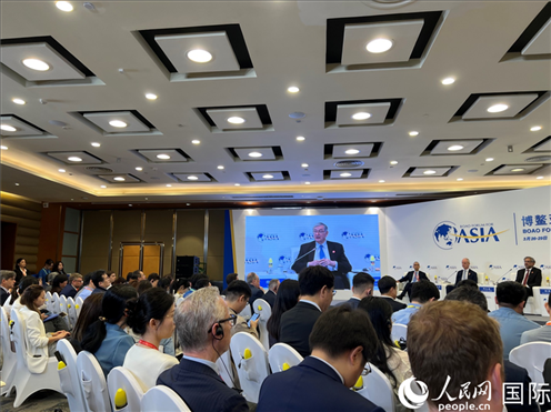 3月27日，博鰲亞洲論壇2024年年會“全球地緣政治展望”分論壇現(xiàn)場。人民網(wǎng) 艾里士攝