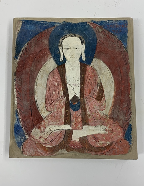 佛像壁畫殘片（暫定名）。國家文物局供圖