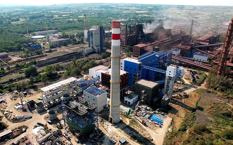 這是2021年8月16日拍攝的河鋼集團塞爾維亞斯梅代雷沃鋼廠。