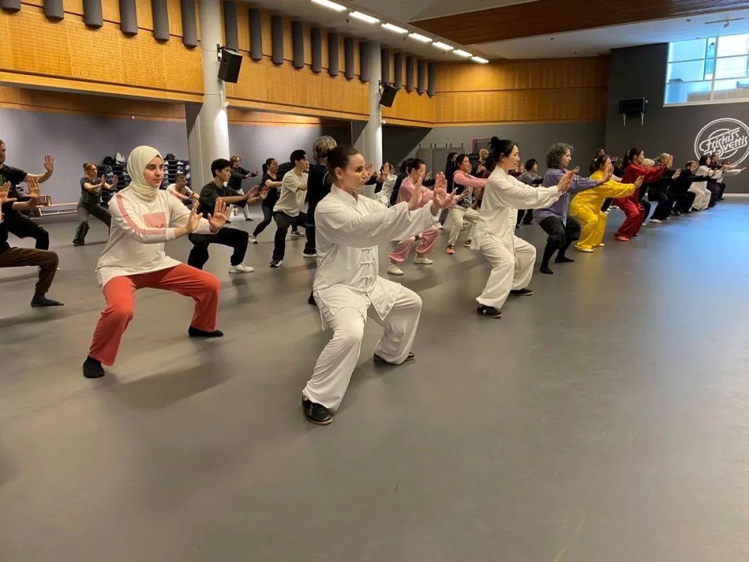 培訓班學員學習太極拳。斯德哥爾摩中國文化中心供圖