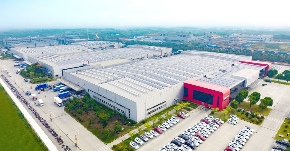 圖為德力西電氣蕪湖工廠（無人機照片）。（德力西集團(tuán)供圖）