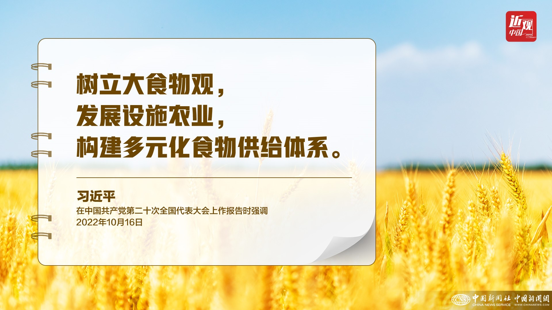 習近平：樹立大食物觀，構建多元化食物供給體系
