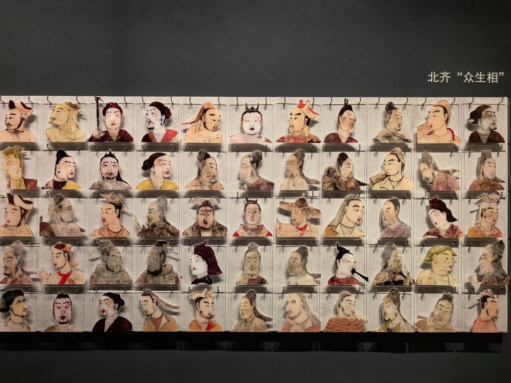 太原北齊壁畫(huà)博物館從山西北朝壁畫(huà)中提取人物元素展現(xiàn)當(dāng)時(shí)民族融合、文化交流。太原北齊壁畫(huà)博物館供圖