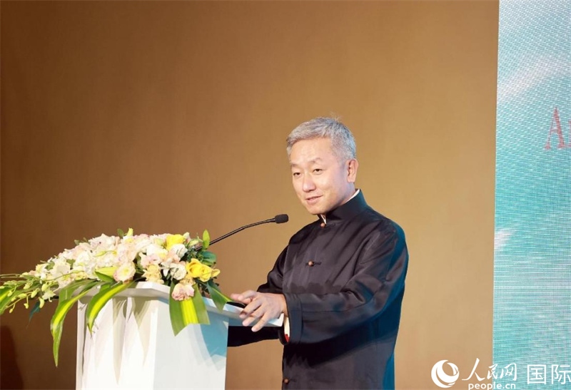 張益明大使致辭。人民網(wǎng)記者 管克江攝