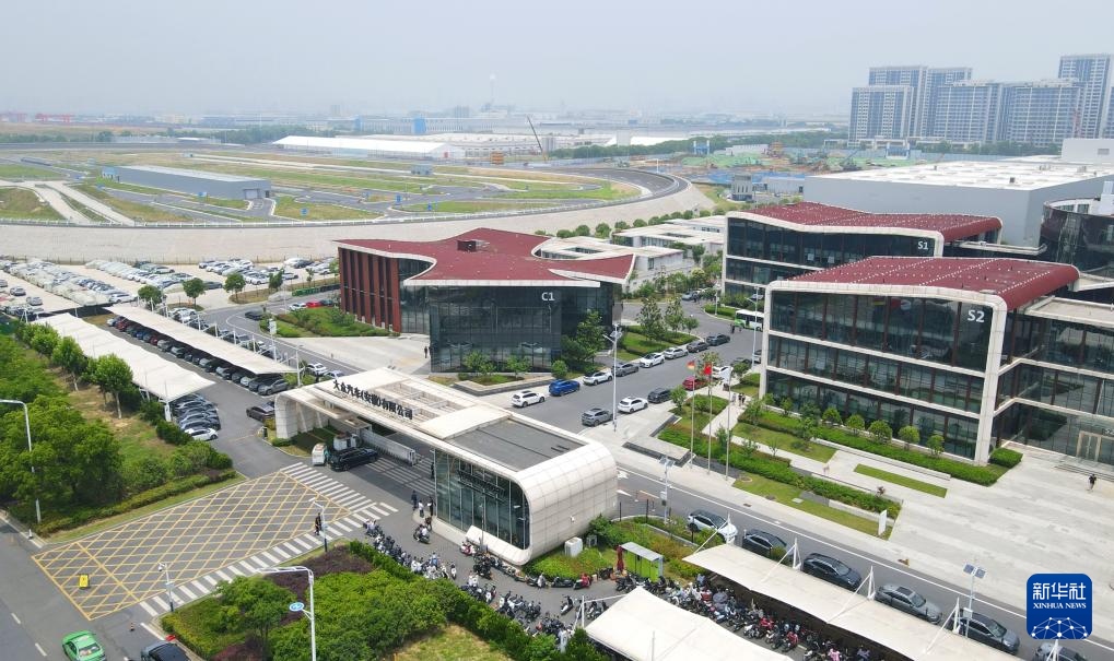 大眾汽車（安徽）有限公司外景（無人機照片，2024年6月7日攝）。新華社記者 郭晨 攝