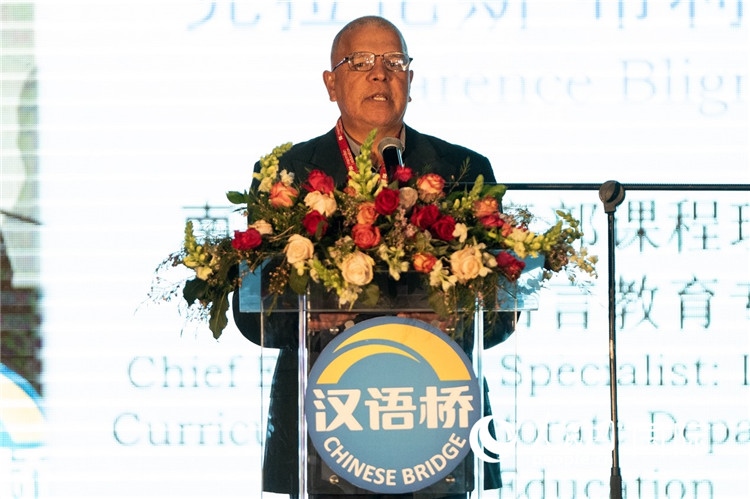 南非基教部專家克拉倫斯·布利格諾特做主旨發(fā)言。人民日報(bào)非洲中心分社 希拉茲·莫林?jǐn)z