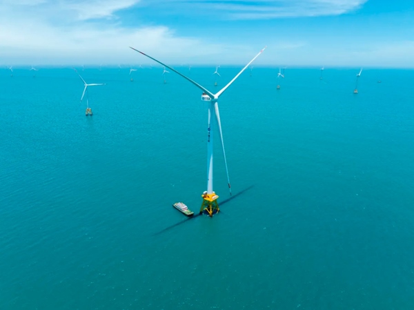 全球首臺16兆瓦海上風電機組于2023年6月并網發(fā)電。韓磊攝