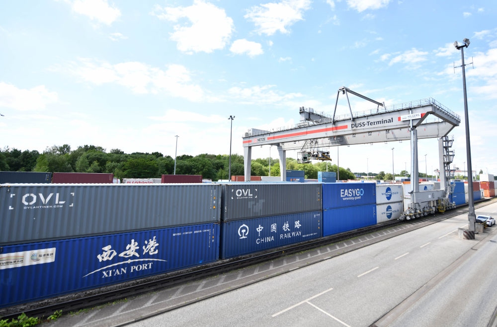 這是2024年5月27日拍攝的德國漢堡-比爾韋爾德DUSS貨運場站。新華社記者 任鵬飛 攝