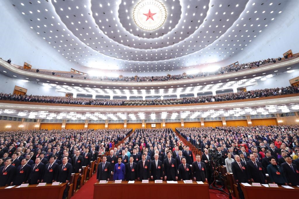2024年3月5日，第十四屆全國(guó)人民代表大會(huì)第二次會(huì)議在北京人民大會(huì)堂開(kāi)幕。新華社記者 黃敬文 攝