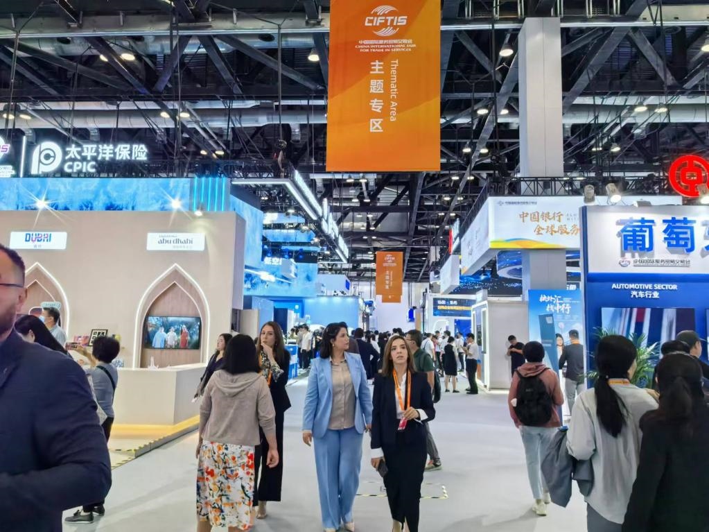 圖為2024年服貿(mào)會(huì)展區(qū)現(xiàn)場(chǎng)。 新華社記者 魏玉坤 攝