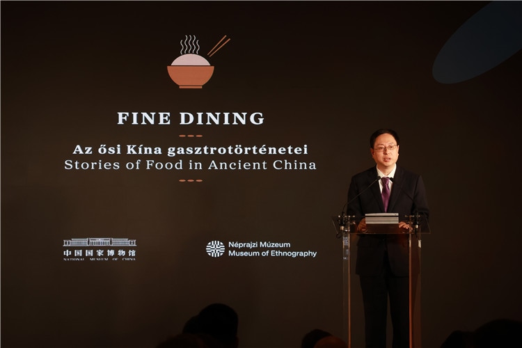 中國(guó)國(guó)家博物館副館長(zhǎng)楊帆致辭。圖片由中國(guó)駐匈牙利大使館提供。