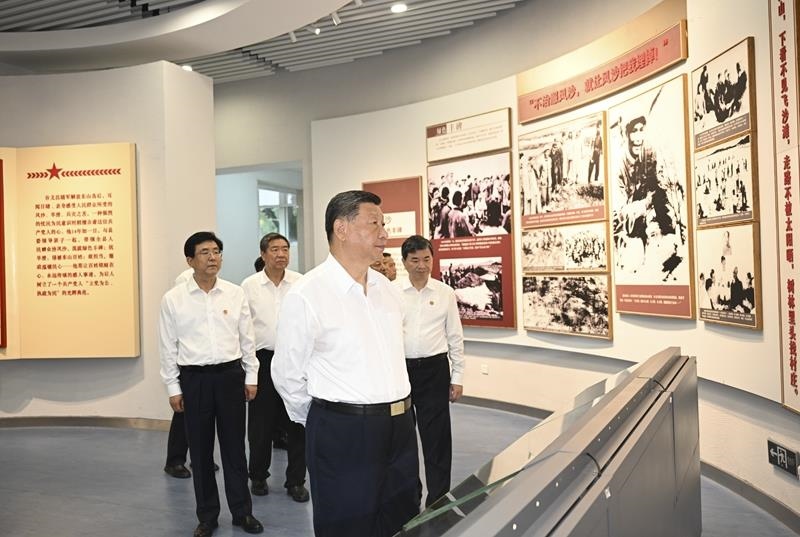 △2024年10月15日，習(xí)近平總書記在福建漳州市東山縣谷文昌紀(jì)念館考察。