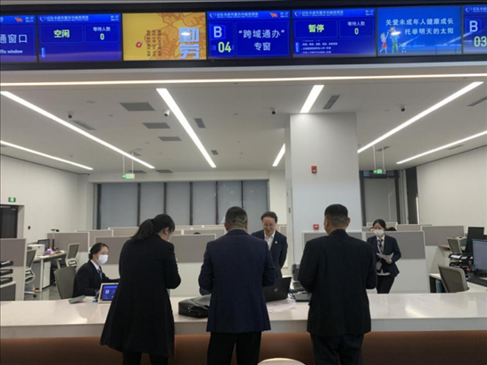啟東市政務(wù)服務(wù)“跨域通辦”專窗。 圖片來源：江蘇南通啟東市數(shù)據(jù)局