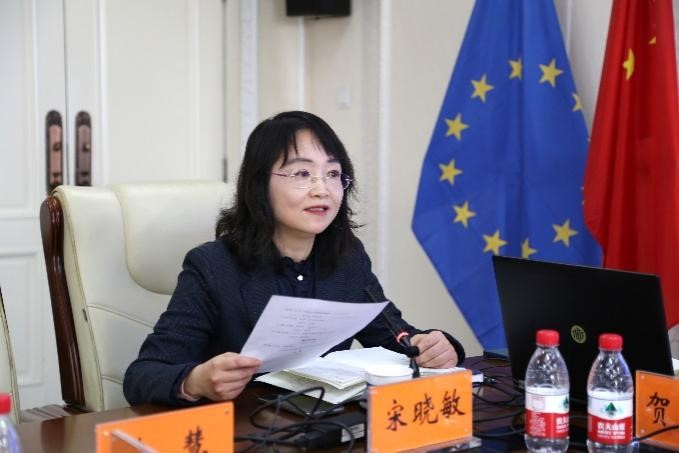 中國社會科學(xué)院歐洲研究所《歐洲研究》總編輯、中國歐洲學(xué)會秘書長宋曉敏教授主持研討會。吳迪攝