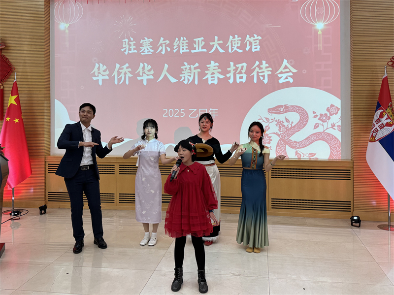 招待會現(xiàn)場表演。諾維薩德孔子學(xué)院供圖