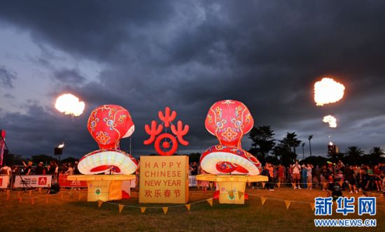 圖為游客在2025年奧克蘭元宵燈節(jié)游覽。（圖片由奧克蘭中國(guó)文化中心提供）