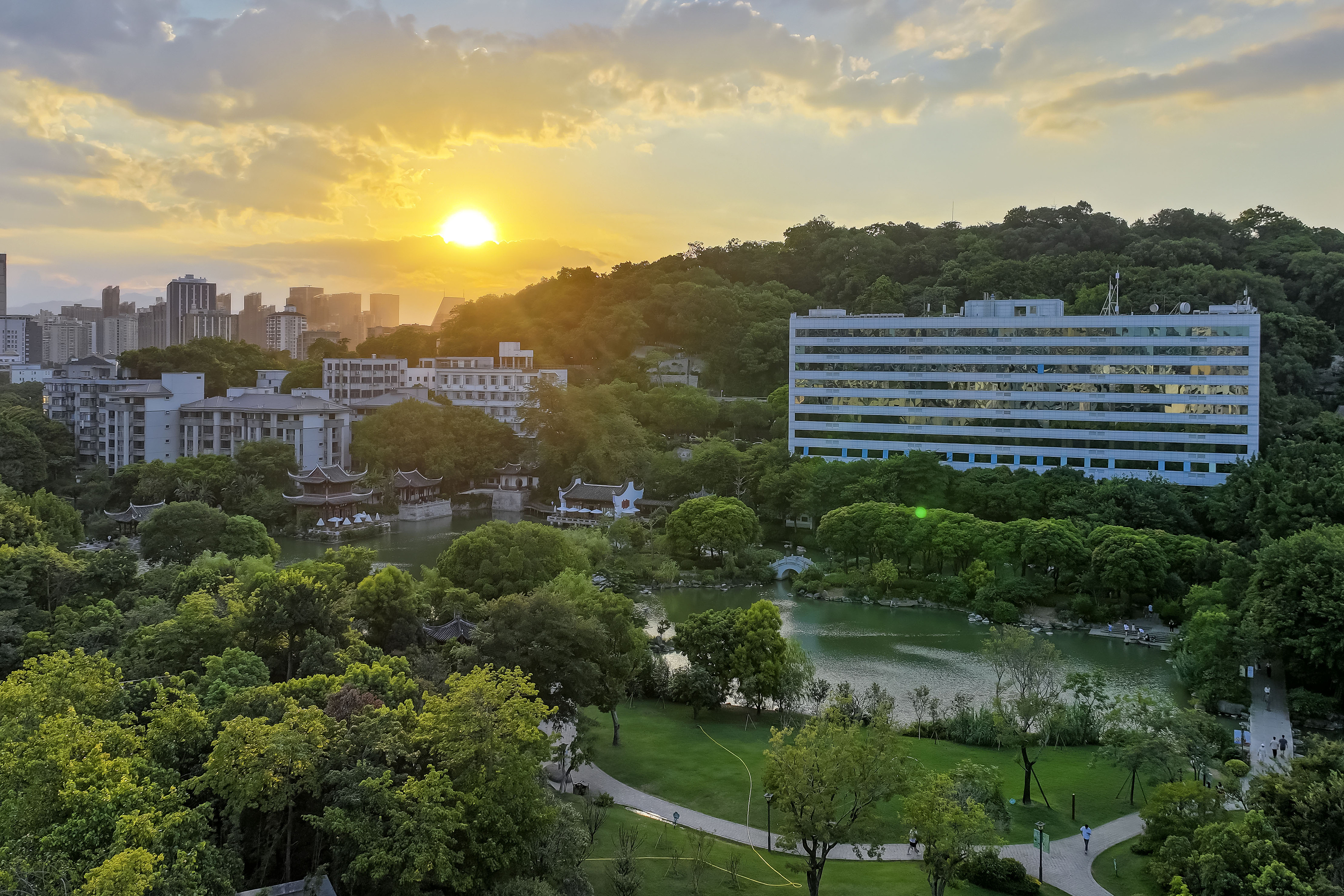 2024年7月17日，福州市鼓樓區(qū)黎明湖生態(tài)濕地公園。