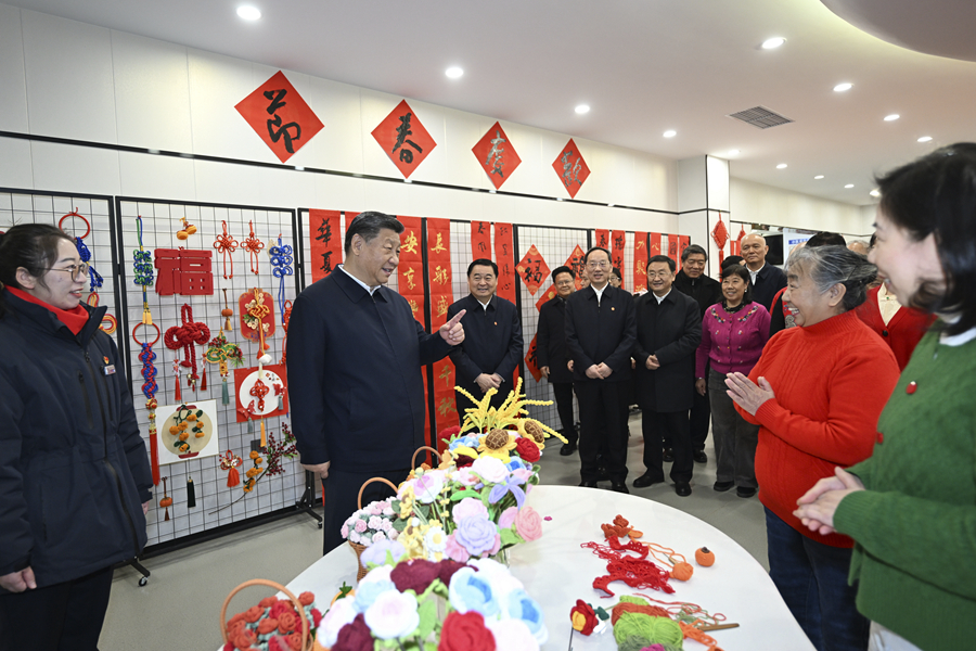 2025年1月23日，習近平總書記在沈陽大東區(qū)長安街道長安小區(qū)社區(qū)黨群服務中心考察。